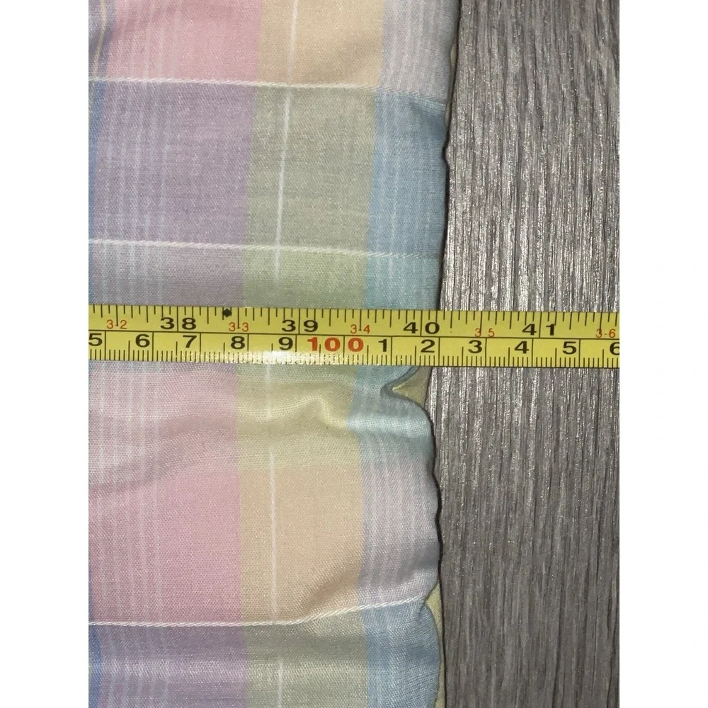 Vintage The Red Calliope‎ Lamb Baby Blanket Comforter Plaid Pink, Yellow & Blue